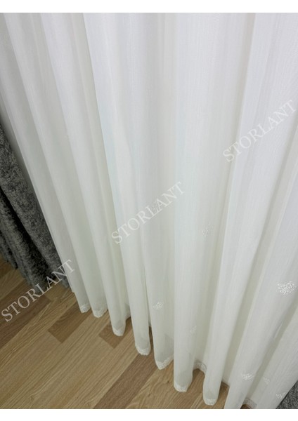 Lirica Tül Perde Bambu | Boydan Serpme L Ağır Gramajlı L 1/3 Sık Pile L Tüm Odalara Uygun modelleri