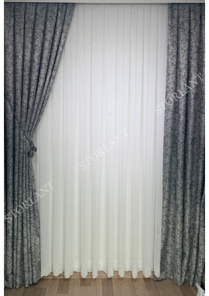 Diora Etek Bambu Tül Perde | Ağır Gramajlı, 1/3 Sık Pileli, Ütü Gerektirmez L Tüm Odalara Uygun