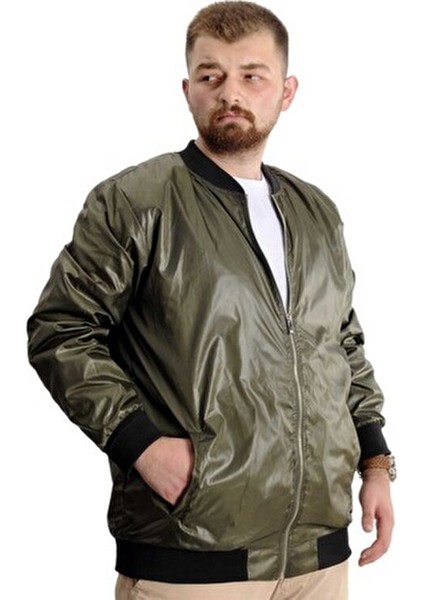 Erkek Kolej Mont Fermuarlı Haki Renk 2022 Sonbahar-Kış Modelleri İçin