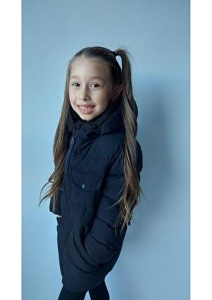 Çocuk Su İtici Rüzgar Geçirmez Peluş İçi Şişme Mont Unisex Midi Uzun Kol