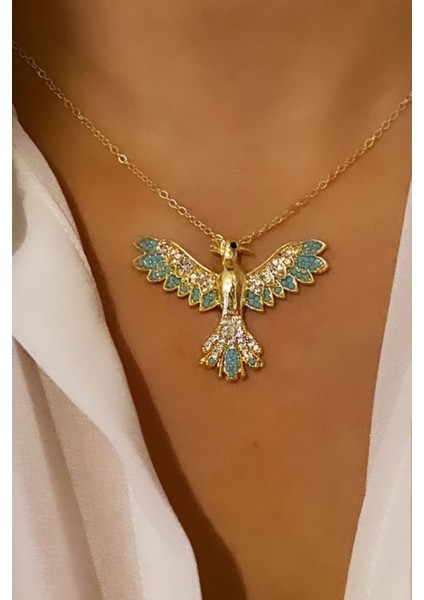 Anka Kuşu Figürlü Ince Zincir Kolye