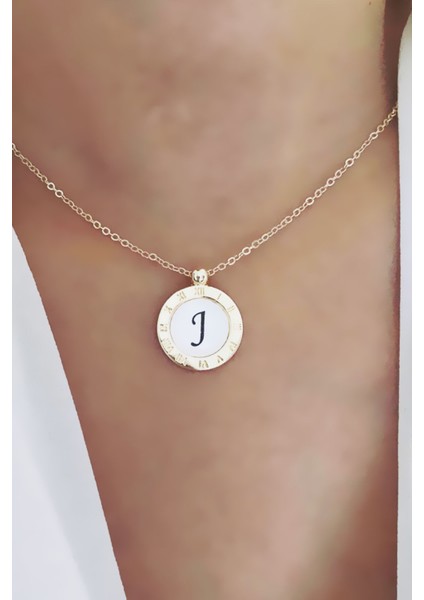 Ince Zincirli Harf Kolye J Harfi