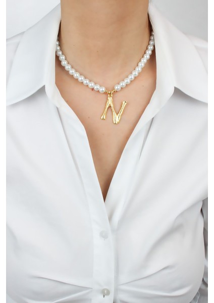 Cam Inci N Harf Kolye N Harfi