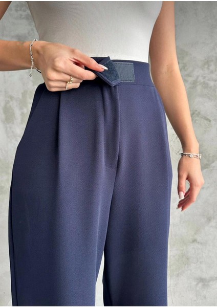 Kadın Likralı Cırt Kapama Palazzo Pantolon modelleri