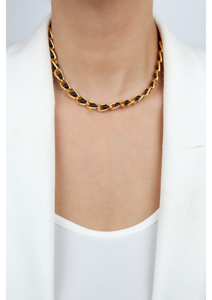 Kontras Renk Zincir Kolye