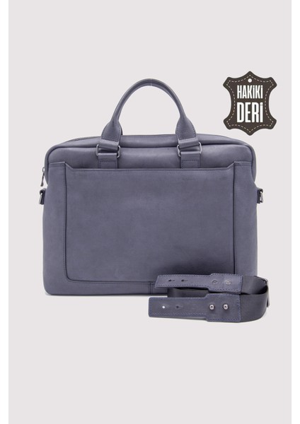Hakiki Deri Laptop Evrak Çantası Lacivert SMR7644 fırsatları