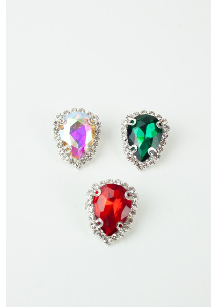 Zirkon ve Kristal Taşlı Şık Yaka Broşu