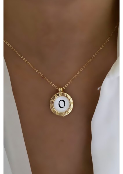 Ince Zincirli Harf Kolye O Harfi