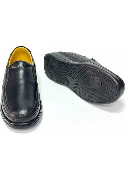 Erkek Hakiki Deri Ortapedik Ultra Rahat Kauçuk Taban Kaydırma Yapmaz Günlük Baba Ayakkabı