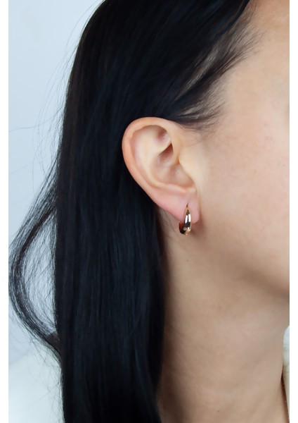 Altın Kaplama Küçük Halka Küpe