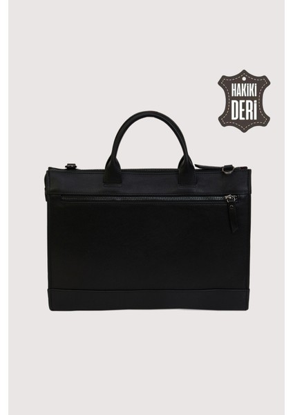 Hakiki Deri Erkek Evrak Çantası Siyah SMR6981 fiyatları