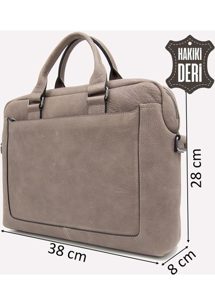 Hakiki Deri Laptop Evrak Çantası Vizon SMR7644 fiyatları
