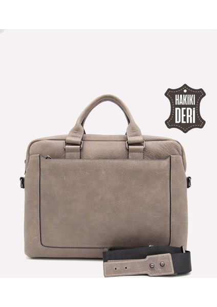 Hakiki Deri Laptop Evrak Çantası Vizon SMR7644 fırsatları