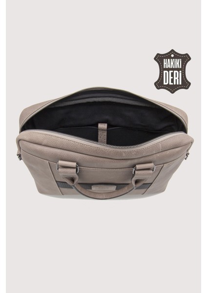 Hakiki Deri Laptop Evrak Çantası Vizon SMR7644 indirimleri