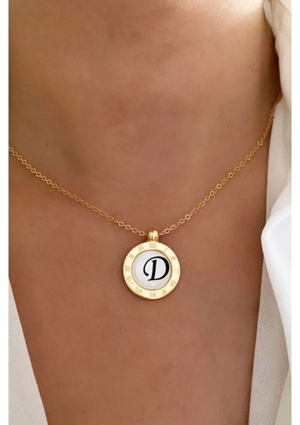 Ince Zincirli Harf Kolye D Harfi