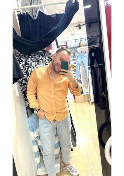 Pamuk Keten tek Cepli Gömlek