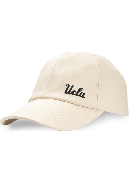 Damıan Kemik Rengi Baseball Cap Suni Deri - Unisex Şapka