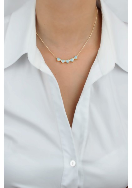 Kalp Figürlü Ince Zincir Zarif Kolye