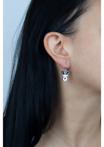 Yılbaşı Temalı Geyik Figür Küpe