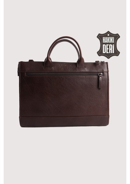 Hakiki Deri Erkek Evrak Çantası Kahverengi SMR6981 modelleri