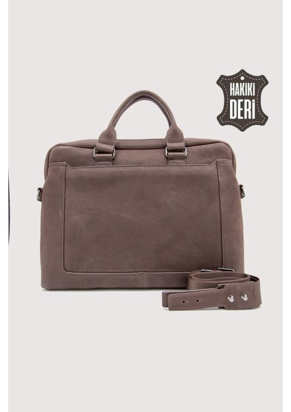 Hakiki Deri Laptop Evrak Çantası Kahverengi SMR7644 fırsatları