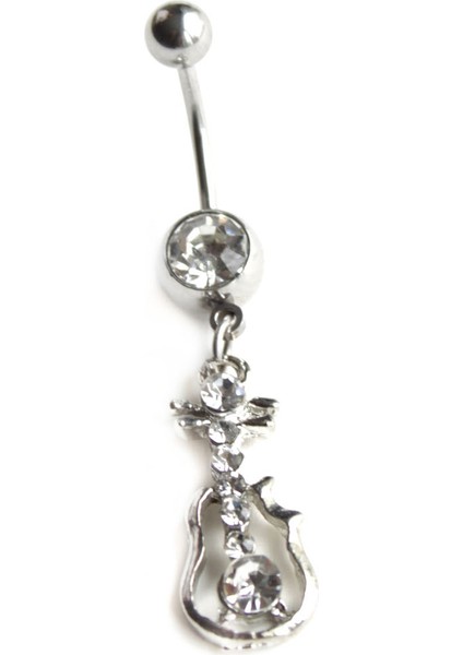 Taşlı Çelik Göbek Piercing