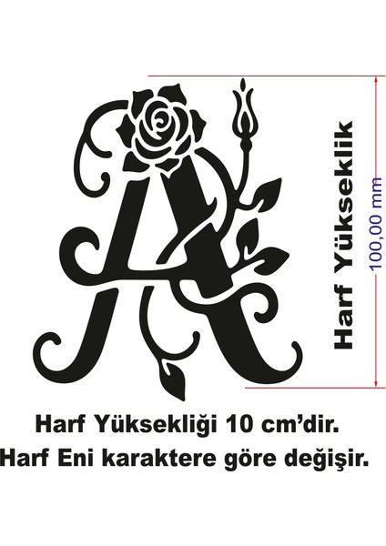 Stencil Harf Boyama Şablonu X048 modelleri