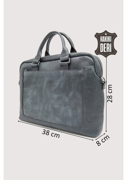 Hakiki Deri Laptop Evrak Çantası Haki SMR7644 fiyatları