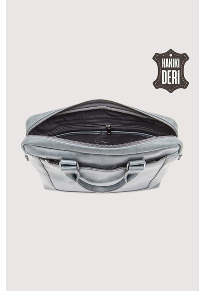 Hakiki Deri Laptop Evrak Çantası Haki SMR7644 indirimleri