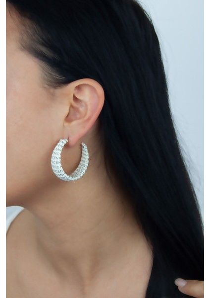 Nıce Yazılı Halka Küpe