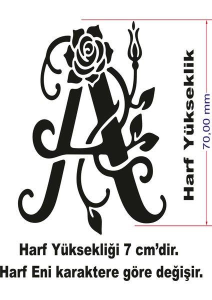 Stencil Harf Boyama Şablonu X047 modelleri