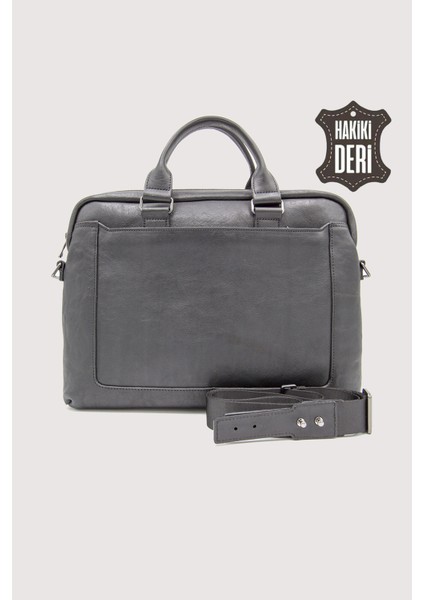 Hakiki Deri Laptop Evrak Çantası Siyah SMR7644 fırsatları