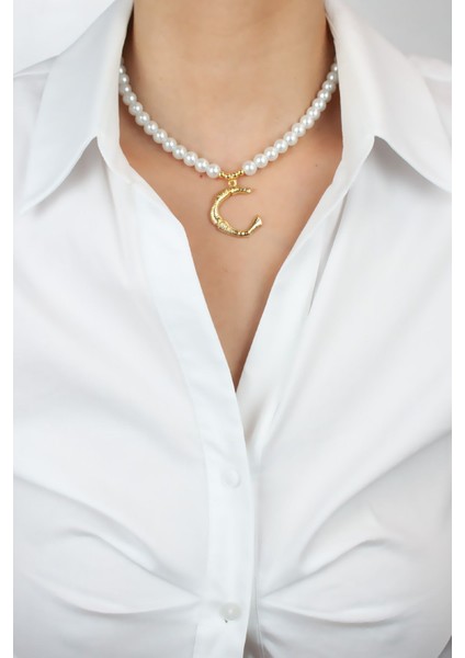 Cam Inci C Harf Kolye C Harfi