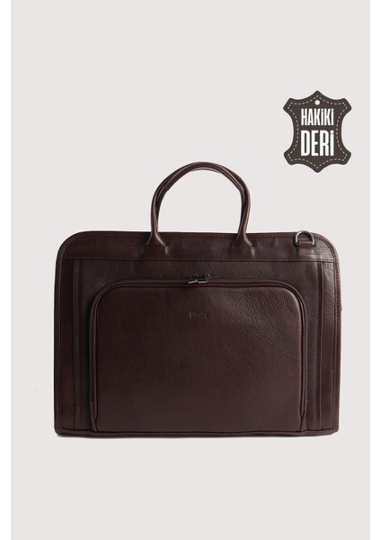 Hakiki Deri Erkek Evrak Çantası Kahverengi SMR063