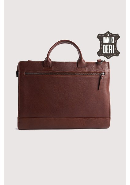 Hakiki Deri Erkek Evrak Çantası Taba SMR6981 modelleri