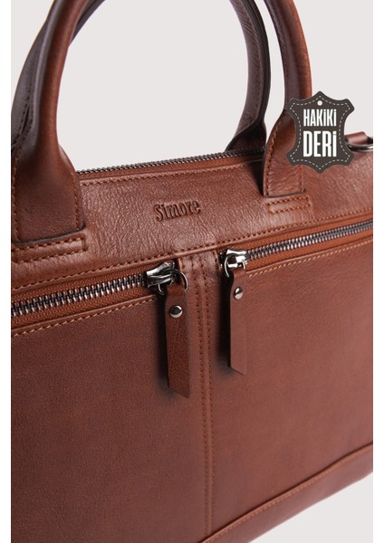 Hakiki Deri Erkek Evrak Çantası Taba SMR6981 indirimleri