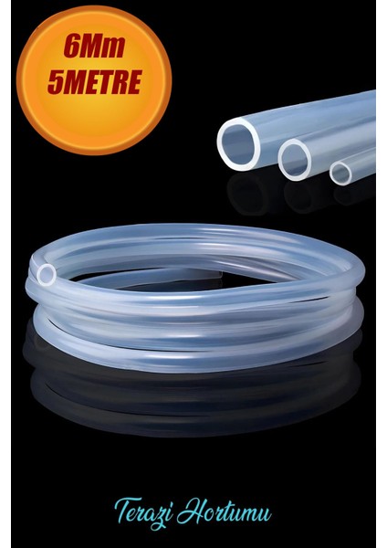 5 Metre Şeffaf Terazi Hortumu Iç Çap 6 mm Termosifon Doğal Gaz Terazi Otomobil Kapı Fitili