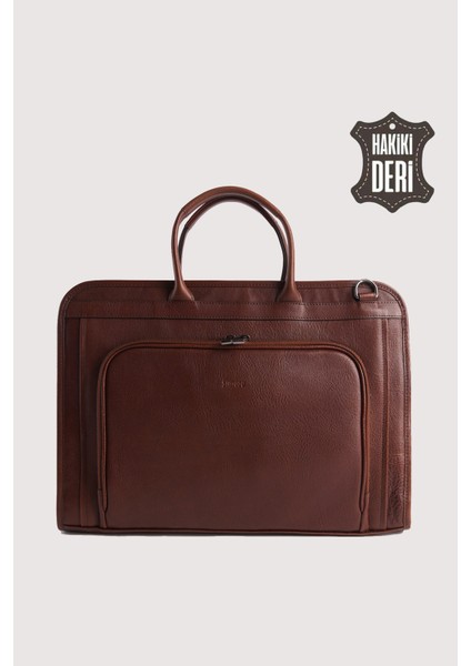 Hakiki Deri Erkek Evrak Çantası Taba SMR063