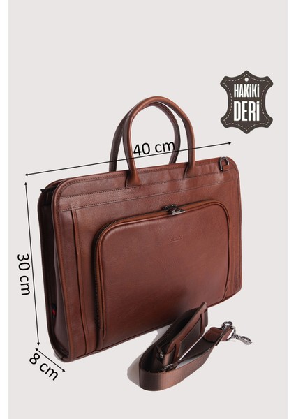 Hakiki Deri Erkek Evrak Çantası Taba SMR063 fiyatları