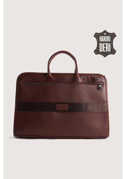 Hakiki Deri Erkek Evrak Çantası Taba SMR063 modelleri