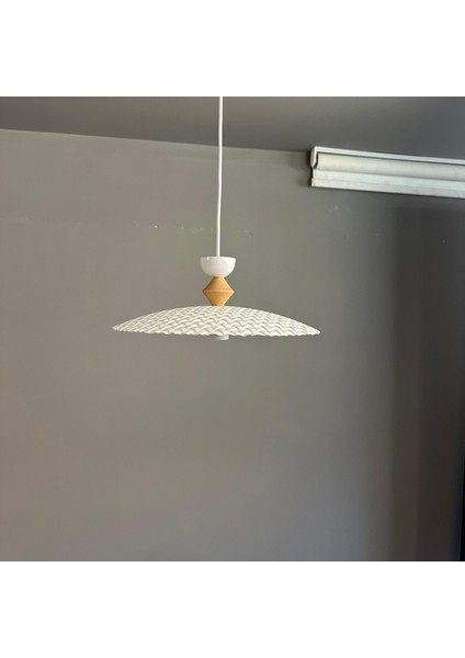 Zetra Beyaz Metal Avize Tekli Q Şapka Başlık Mutfak Modern Dekoratif Sarkıt Aydınlatma fiyatları