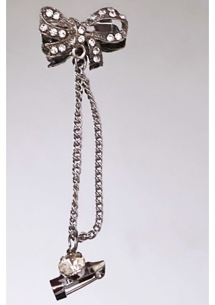 Zirkon Taşlı Sallantılı Broş