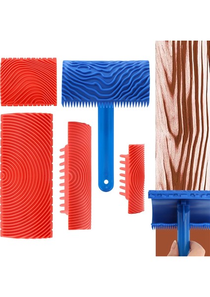 5'li Paket Ahşap Desen Aleti, Ahşap Desen Alet Seti, Doku Deseni (Yurt Dışından) fiyatları