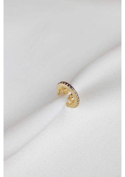 Taşlı Yuvarlak Kıkırdak Küpe