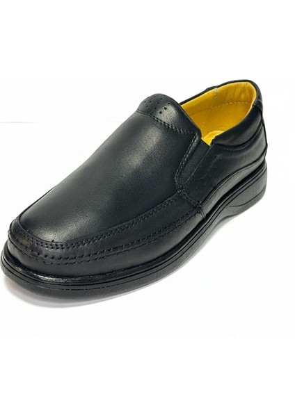 Erkek Hakiki Deri Ortapedik Ultra Rahat Kauçuk Taban Kaydırma Yapmaz Günlük Baba Ayakkabı indirimleri
