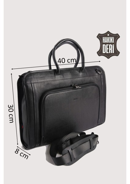 Hakiki Deri Erkek Evrak Çantası Siyah SMR063 fiyatları
