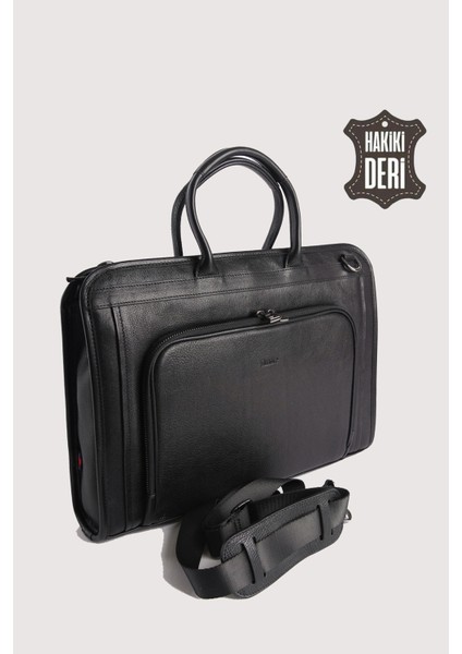 Hakiki Deri Erkek Evrak Çantası Siyah SMR063 fırsatları
