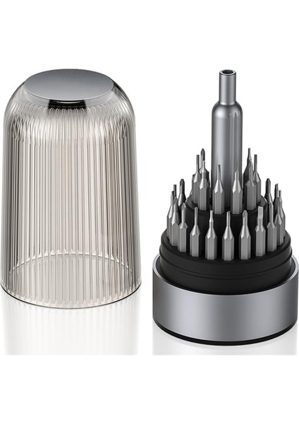 31'i 1 Arada Mini Hassas Tornavida Seti Manyetik, Gri (Yurt Dışından)