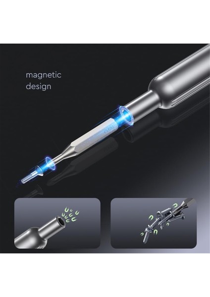 31'i 1 Arada Mini Hassas Tornavida Seti Manyetik, Gri (Yurt Dışından) modelleri