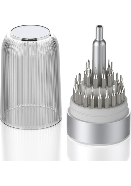 31'i 1 Arada Mini Hassas Tornavida Seti Manyetik, Beyaz (Yurt Dışından)